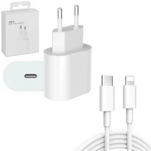 Ładowarka sieciowa zasilacz adapter USB-C 20W szybkie ładowanie PD + kabel USB-C - Lightning 100cm