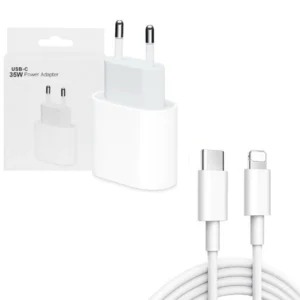 Ładowarka sieciowa zasilacz adapter USB-C 35W szybkie ładowanie PD + kabel USB-C - Lightning 100cm