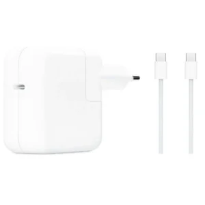 Ładowarka zasilacz sieciowy USB-C 30W PD A1882 do Apple iPad mini/Air/Pro iPhone 15/16/Pro/Plus/Max + kabel 2x USB-C 100cm