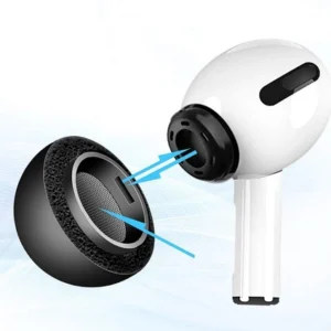 Memory Foam pianki z pamięcią końcówki do AirPods Pro 1/2 rozmiar M (2 szt.) (Black)