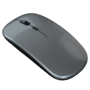 Mysz bezprzewodowa Dual-Mode Bluetooth + 2.4G USB / Silent ciche kliknięcia do komputera PC Macbook iMac iPad Windows Android Smart TV (Space Gray / Szary)