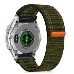 Pasek MFC QuickFit EasyFit opaska sportowa nylonowa do zegarków Garmin 22mm Fenix 5 / 6 / 7 / 8 / E / Pro / Solar / Instinct / Epix / Qucikfit (Zielony)
