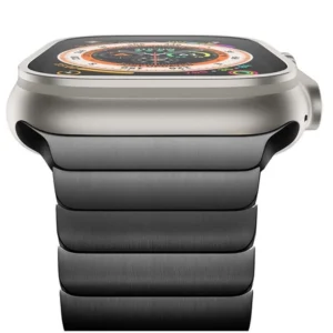 Pasek bransoleta stalowa Steel Link do Apple Watch 4/5/6/7/8/9/10/11/12/SE/Ultra 1/2/3/4 44/45/46/49mm (Czarny)