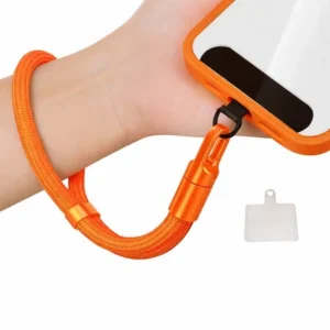 Smycz na nadgarstek D-Pro Rope Wrist Strap V2 sznurek pasek na rękę i wkładka pod etui do telefonu (Pomarańczowy)