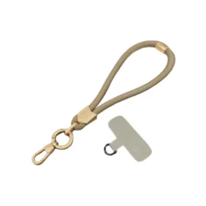 Smycz na nadgarstek D-Pro Rope Wrist Strap sznurek pasek na rękę i wkładka pod etui do telefonu (Beżowy)