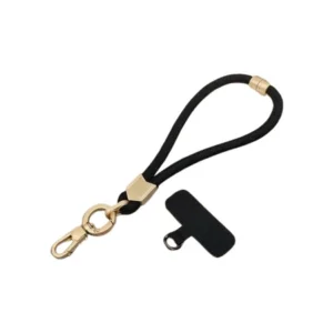Smycz na nadgarstek D-Pro Rope Wrist Strap sznurek pasek na rękę i wkładka pod etui do telefonu (Czarny)