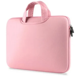 Torba D-Pro Neopren Sleeve pokrowiec etui miękkie z rączką na laptop HP Dell Lenovo MacBook Air/Pro 15/16 (Różowy)