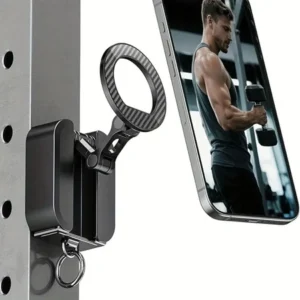 Uchwyt dwustronny D-Pro MagBox magnetyczny stojak uchwyt podwójny magnes na siłownie do iPhone MagSafe (Czarny)