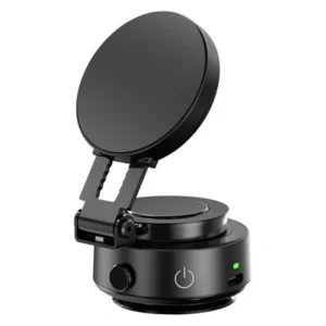 Uchwyt próżniowy D-Pro VM2 Magnetic Vacuum elektryczny z przyssawką samochodowy na kokpit szybę do auta samochodu do telefonu iPhone MagSafe (Czarny)