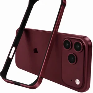 Etui Bumper Metal+TPU ramka ochronna aluminium+guma do Apple iPhone 17 Pro Max / 18 Pro Max (Burgund)