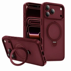 Etui  Matte MagSafe Stand Case obudowa magnetyczna matowa magnes stojak podstawka do Apple iPhone 17 Pro / 18 Pro (Burgund)